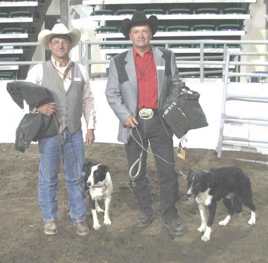 Jimmy Walker with friend Dennis Edwards at the 2006 Calgary Stampede World Stockdog Championship