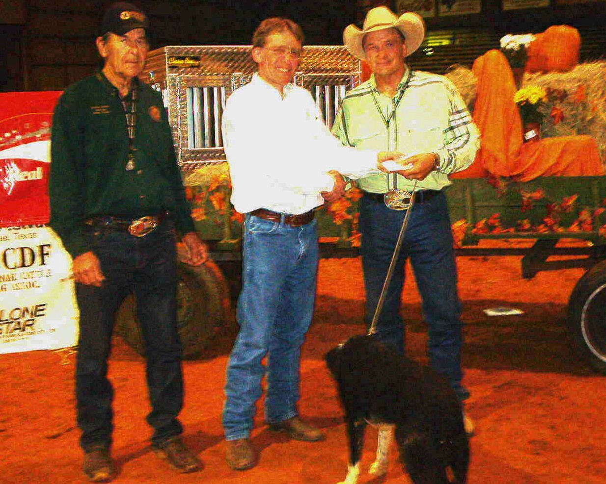 Ben and Jimmy Walker after winning 4th in the 2004 Lone Star Cattle Dog Futurity Maturity finals